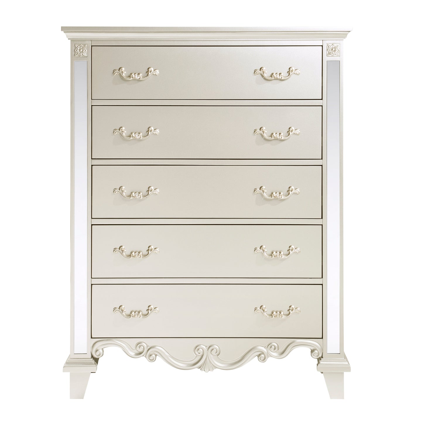 Ever Champagne Mirrored Chest - 1429-9 - Luna Furniture - Dallas Store
