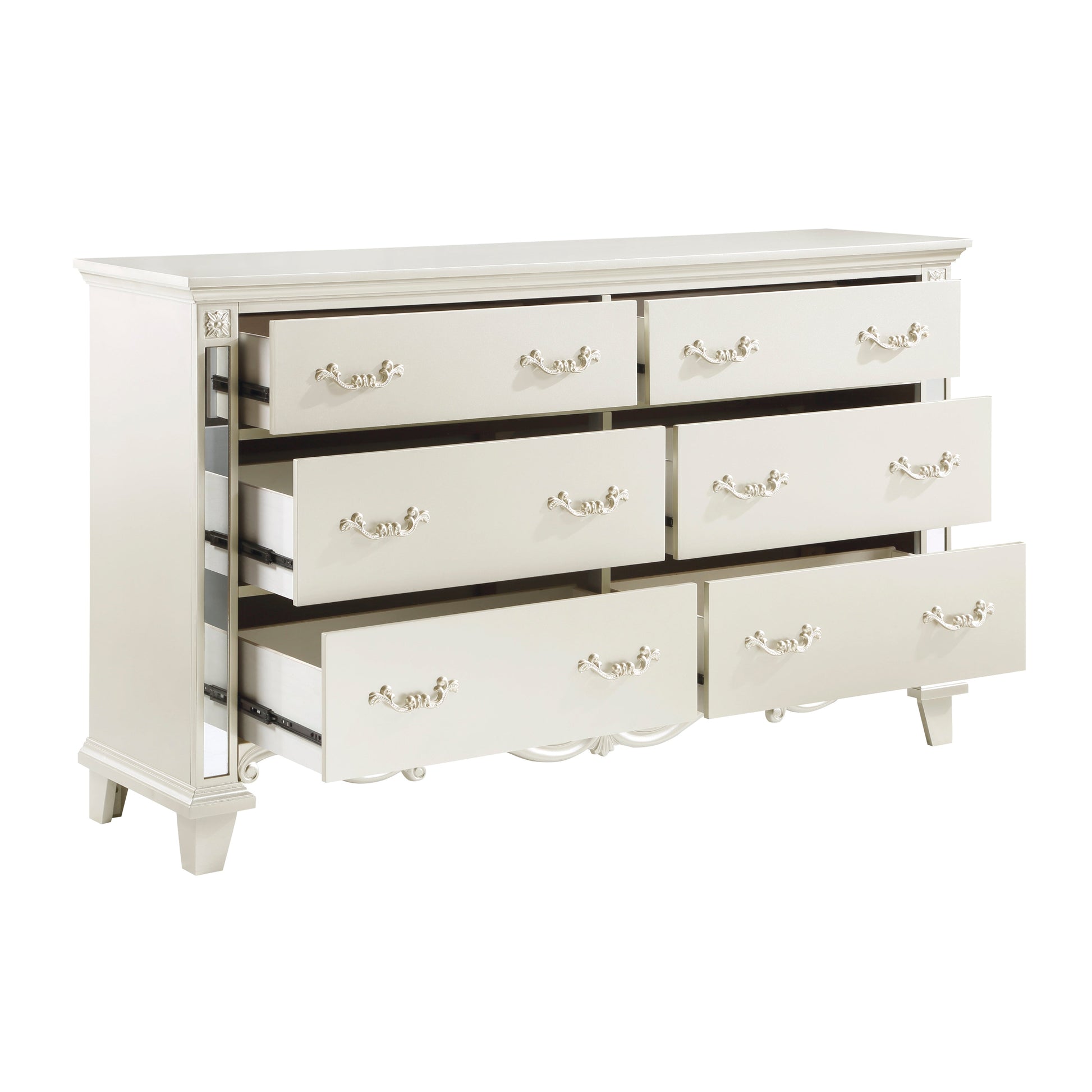 Ever Champagne Mirrored Dresser - 1429-5 - Luna Furniture - Dallas Store