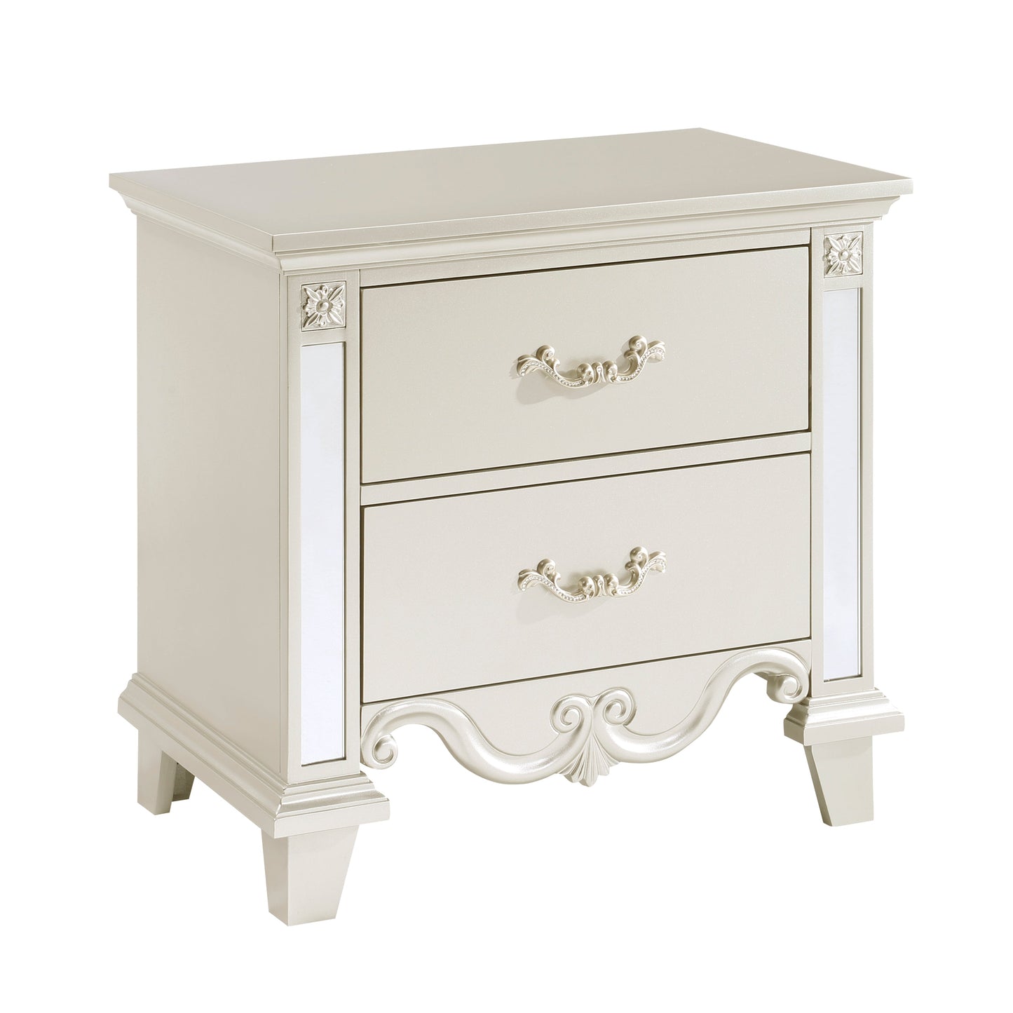 Ever Champagne Mirrored Nightstand - 1429-4 - Luna Furniture - Dallas Store