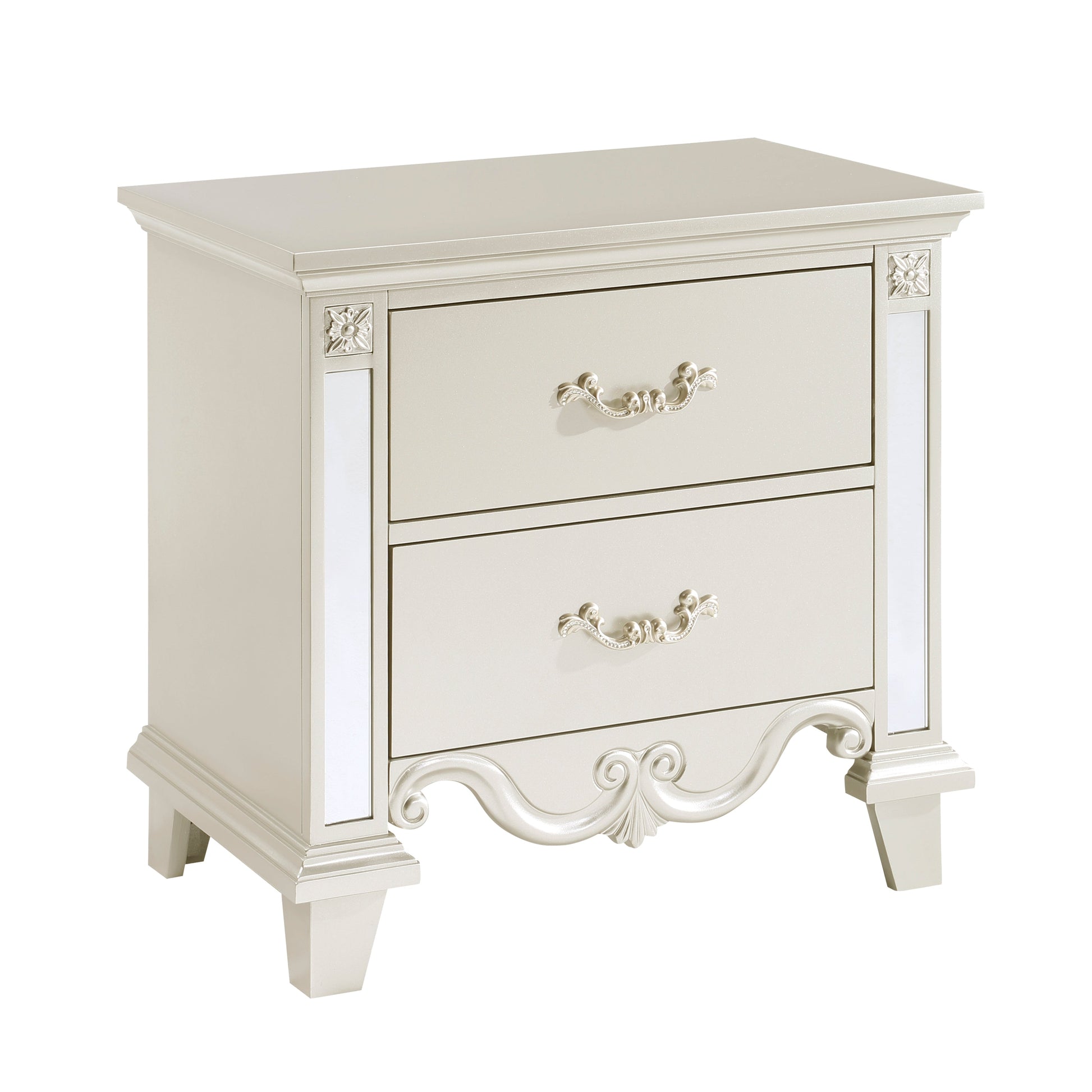 Ever Champagne Mirrored Nightstand - 1429-4 - Luna Furniture - Dallas Store