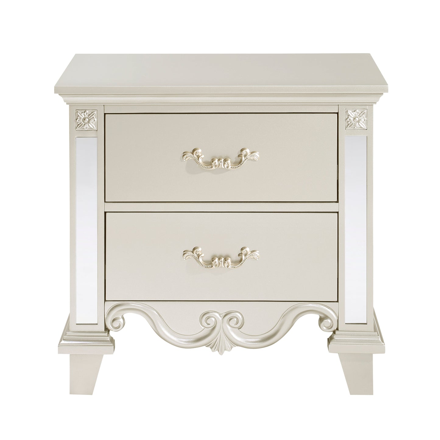 Ever Champagne Mirrored Nightstand - 1429-4 - Luna Furniture - Dallas Store