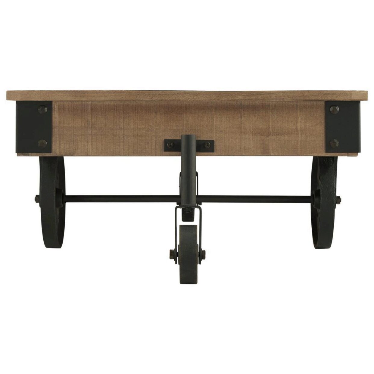 Factory Rustic Brown Cocktail Table - 3228-30 - Luna Furniture - Dallas Store