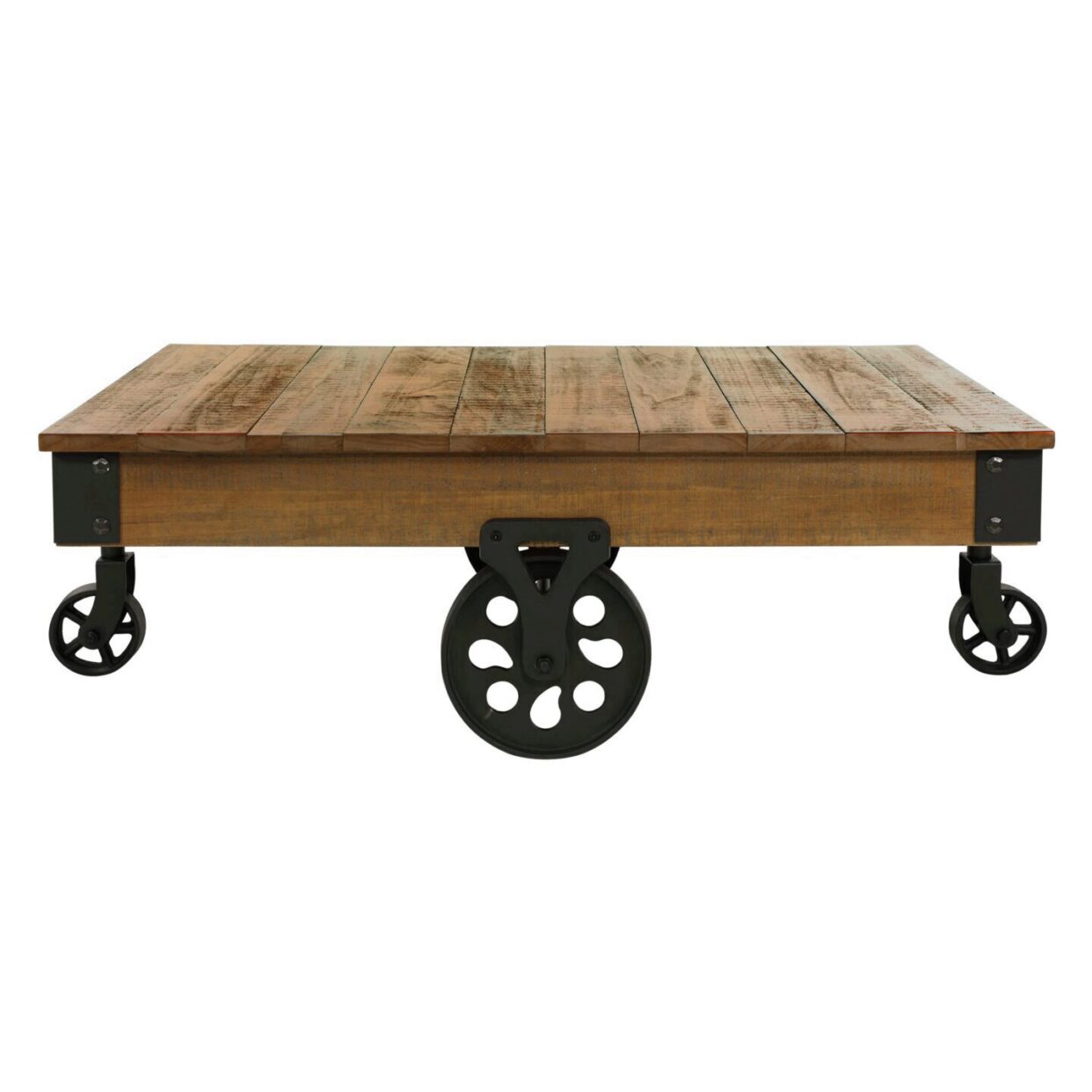 Factory Rustic Brown Cocktail Table - 3228-30 - Luna Furniture - Dallas Store