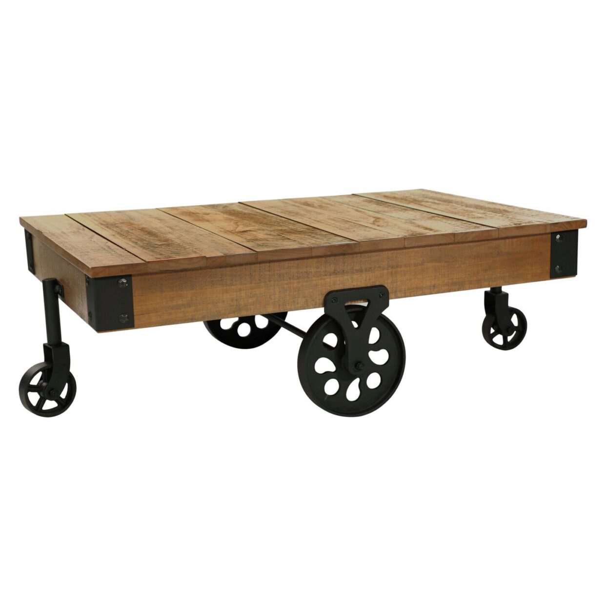 Factory Rustic Brown Cocktail Table - 3228-30 - Luna Furniture - Dallas Store