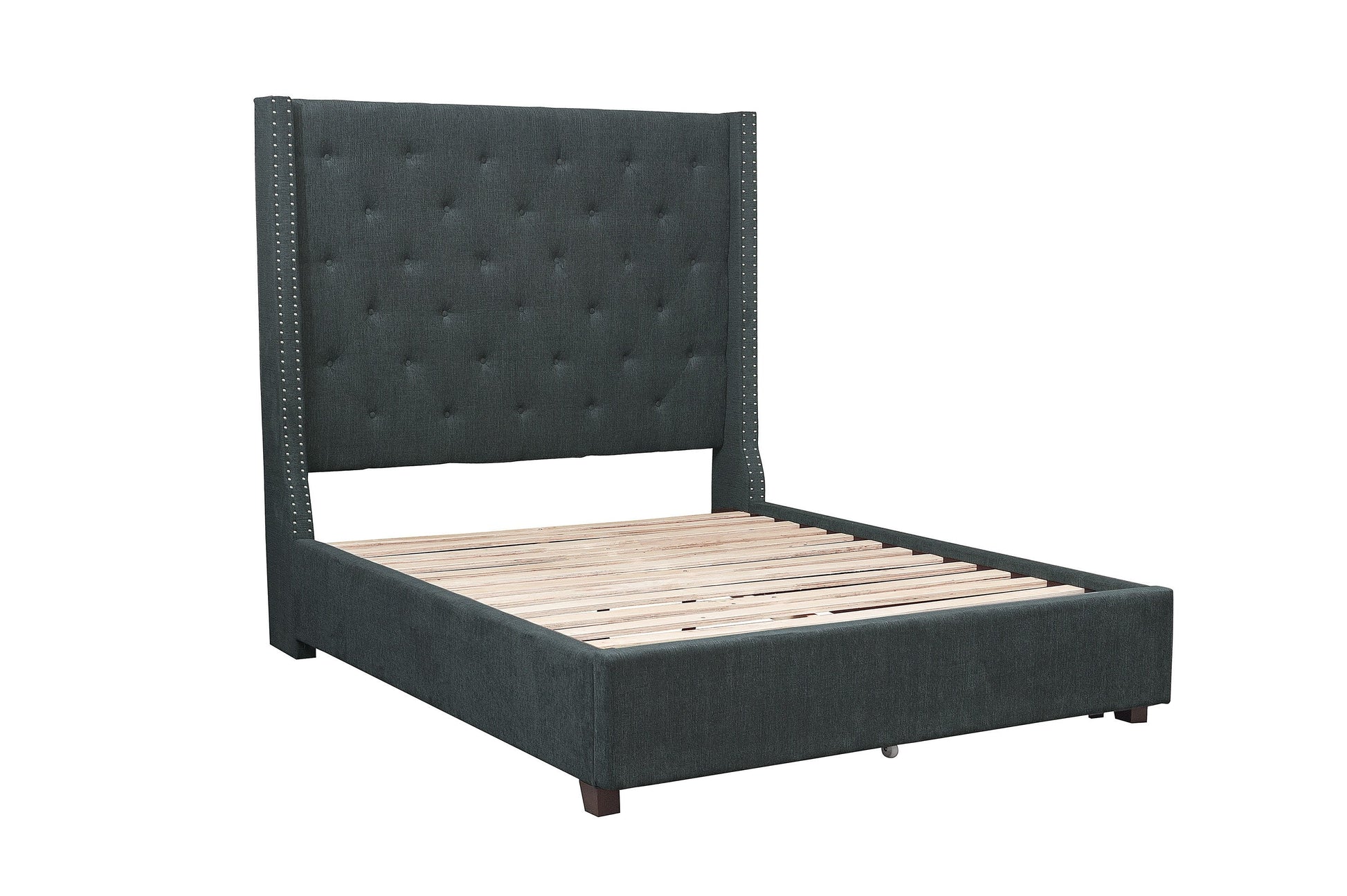 Fairborn Gray King Upholstered Platform Bed - SET | 5877KGY-1 | 5877KGY-3EK - Luna Furniture - Dallas Store