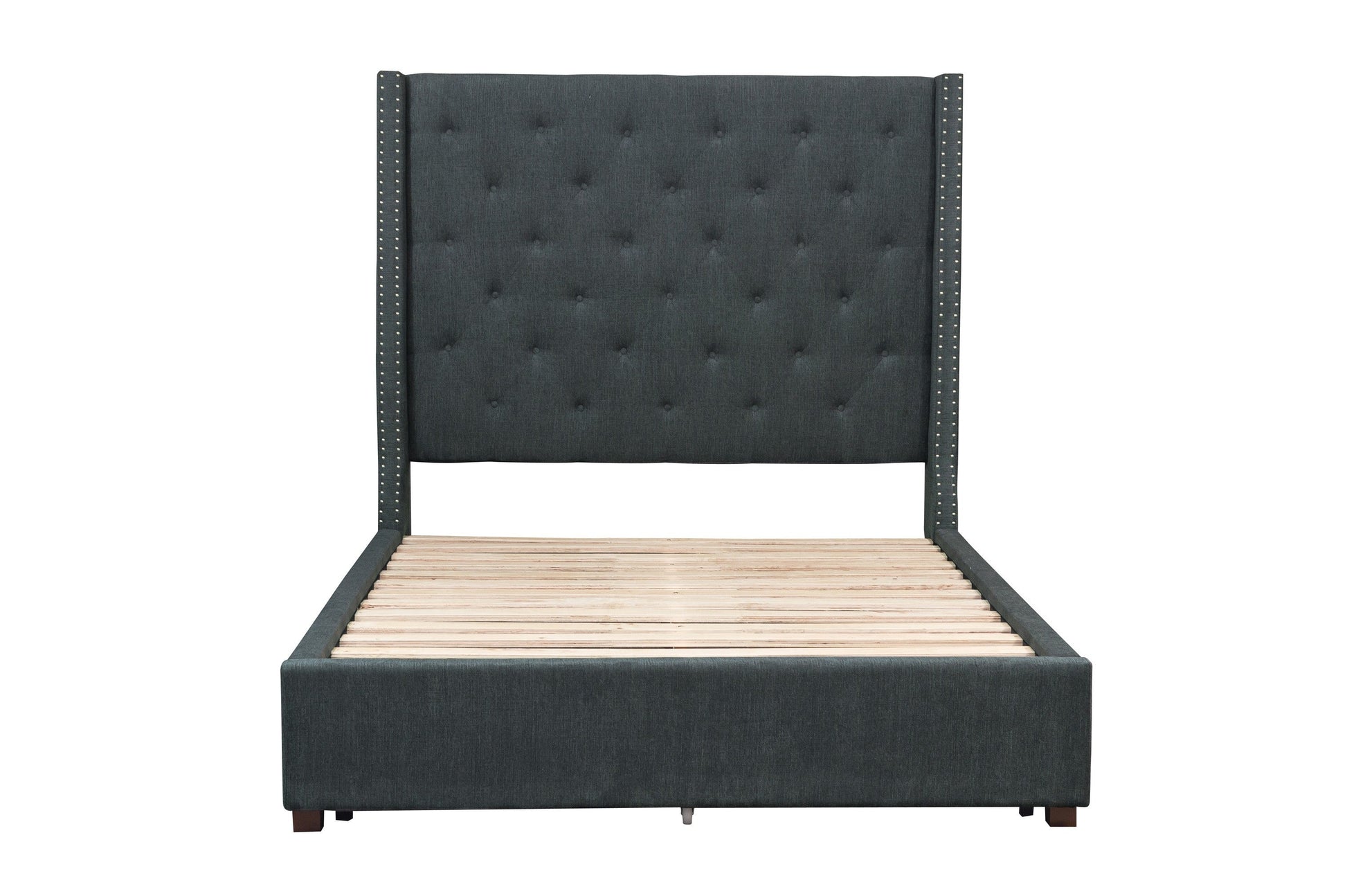 Fairborn Gray King Upholstered Storage Platform Bed - SET | 5877KGY-1 | 5877KGY-3EK | 5877K-2DW - Luna Furniture - Dallas Store