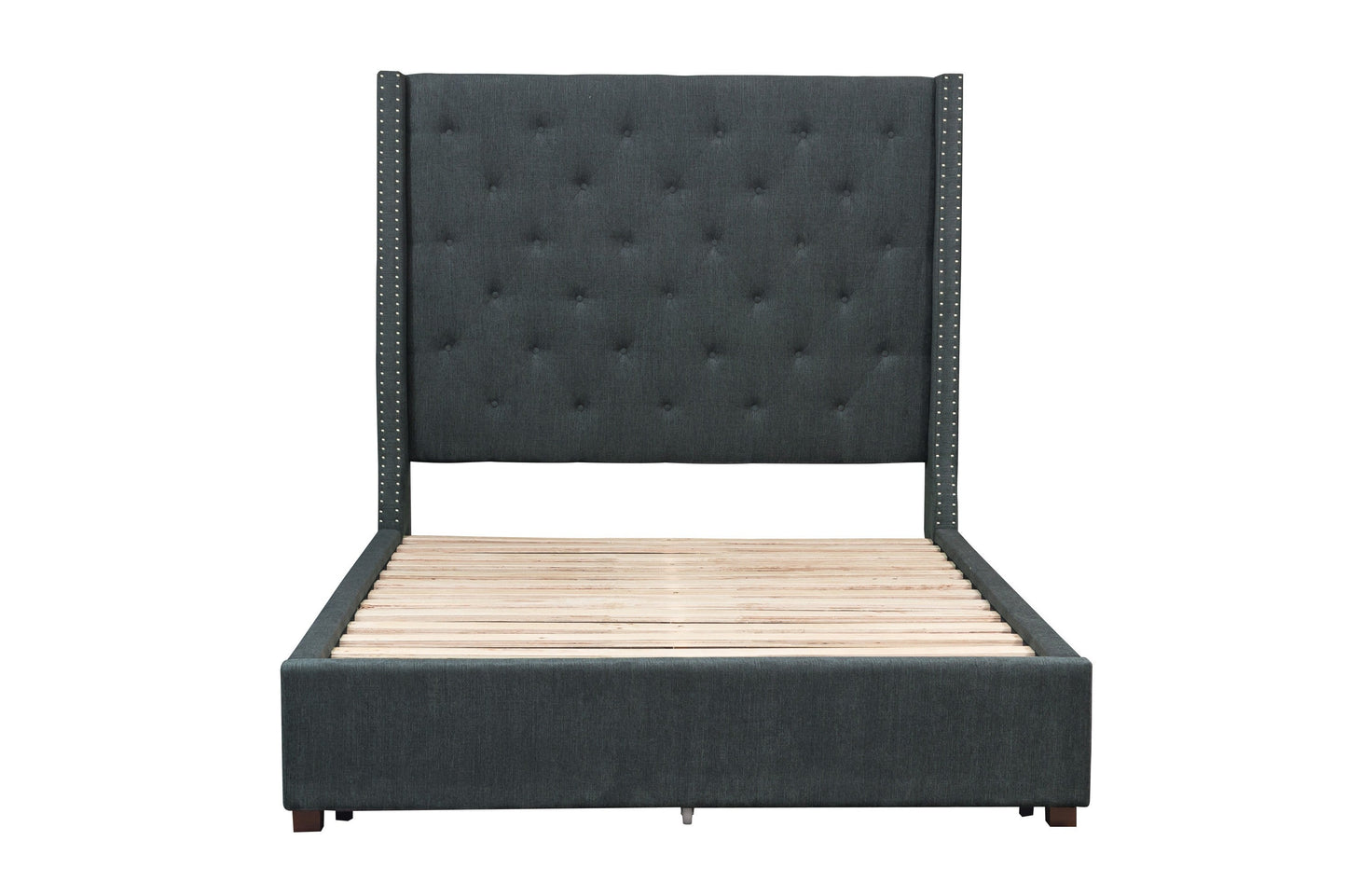 Fairborn Gray Queen Upholstered Storage Platform Bed - SET | 5877GY-1 | 5877GY-3 | 5877-2DW - Luna Furniture - Dallas Store