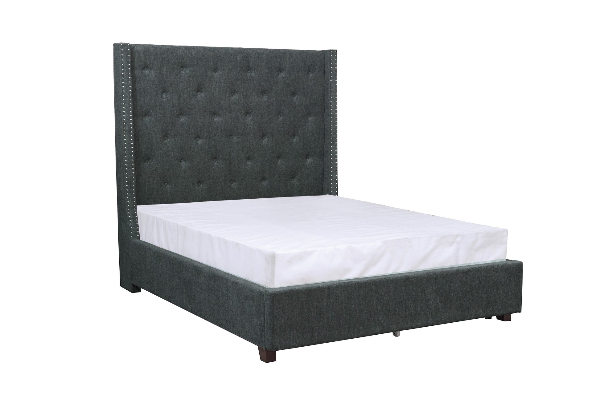 Fairborn Gray Queen Upholstered Storage Platform Bed - SET | 5877GY-1 | 5877GY-3 | 5877-2DW - Luna Furniture - Dallas Store