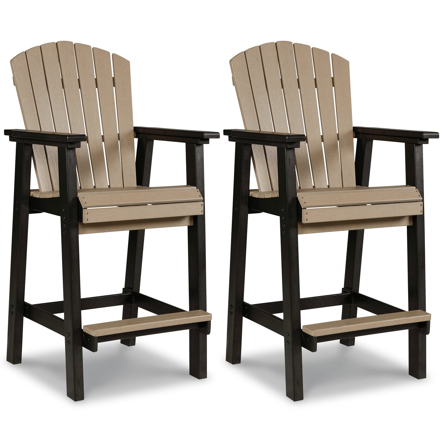 Fairen Trail Black/Driftwood Barstool, Set of 2 - P211-130 - Luna Furniture - Dallas Store