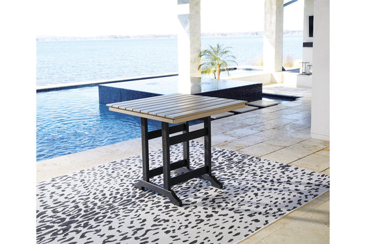 Fairen Trail Black/Driftwood Outdoor Counter Height Dining Table - P211-632 - Luna Furniture - Dallas Store