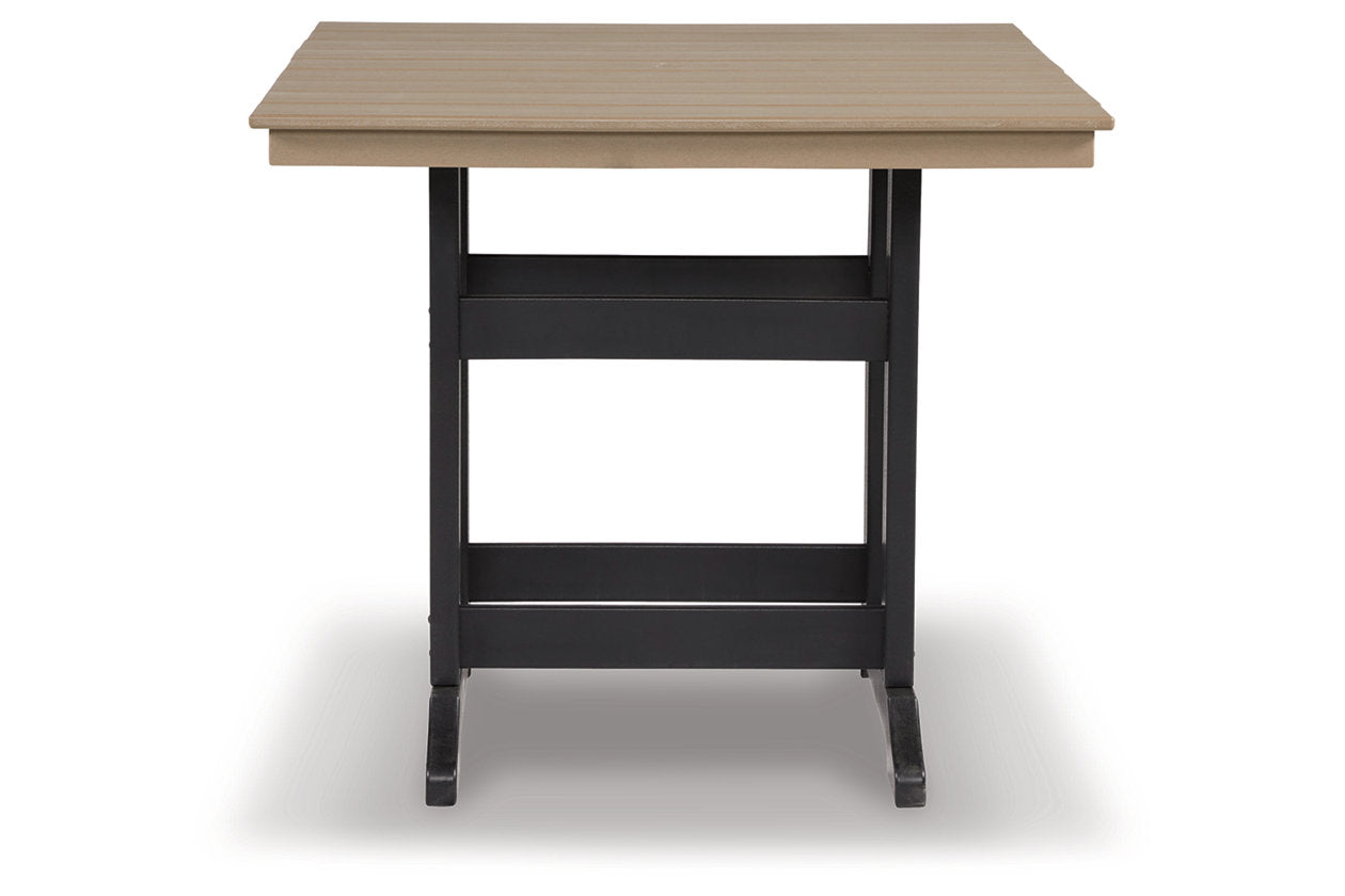 Fairen Trail Black/Driftwood Outdoor Counter Height Dining Table - P211-632 - Luna Furniture - Dallas Store