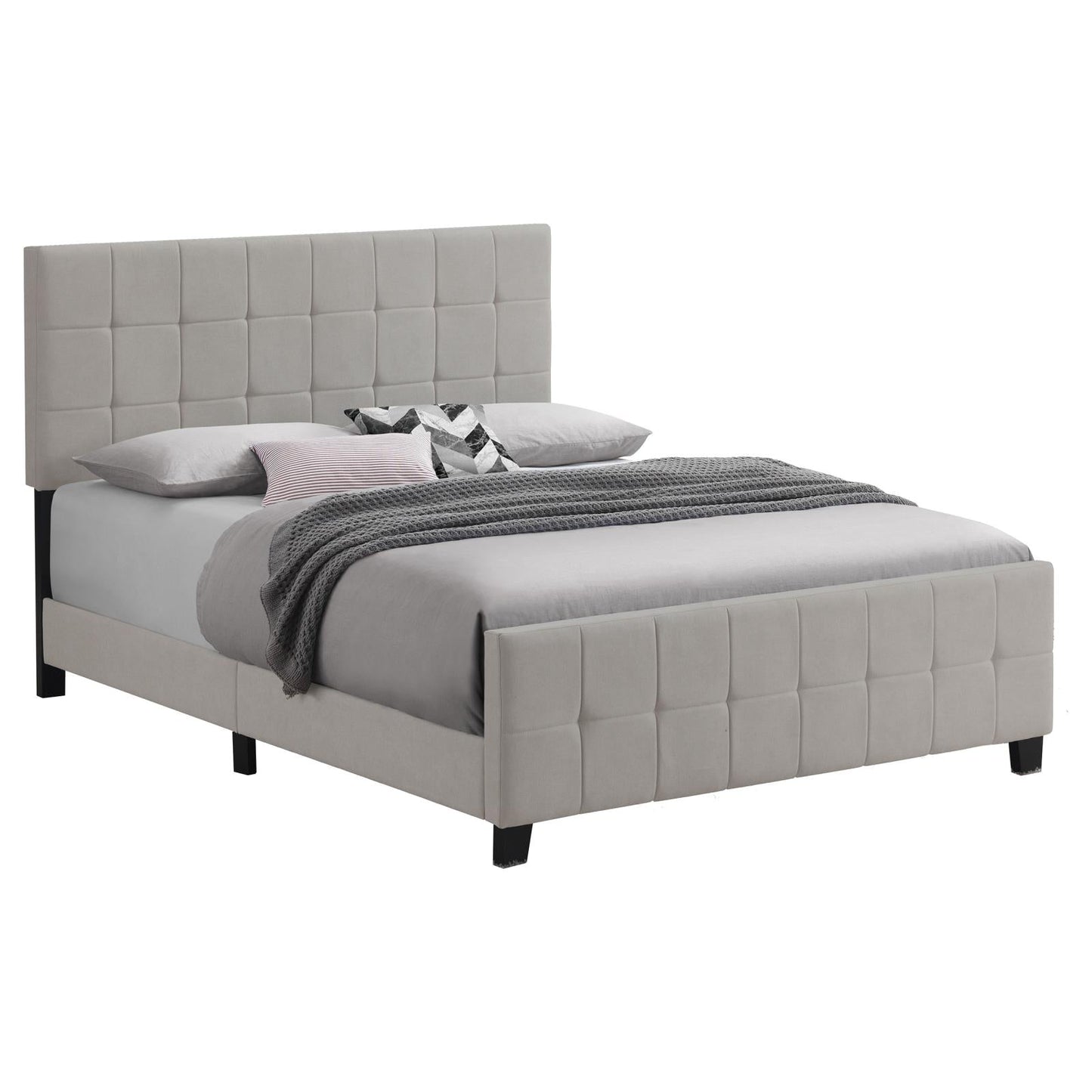 Fairfield Queen Upholstered Panel Bed Beige - 305952Q - Luna Furniture - Dallas Store