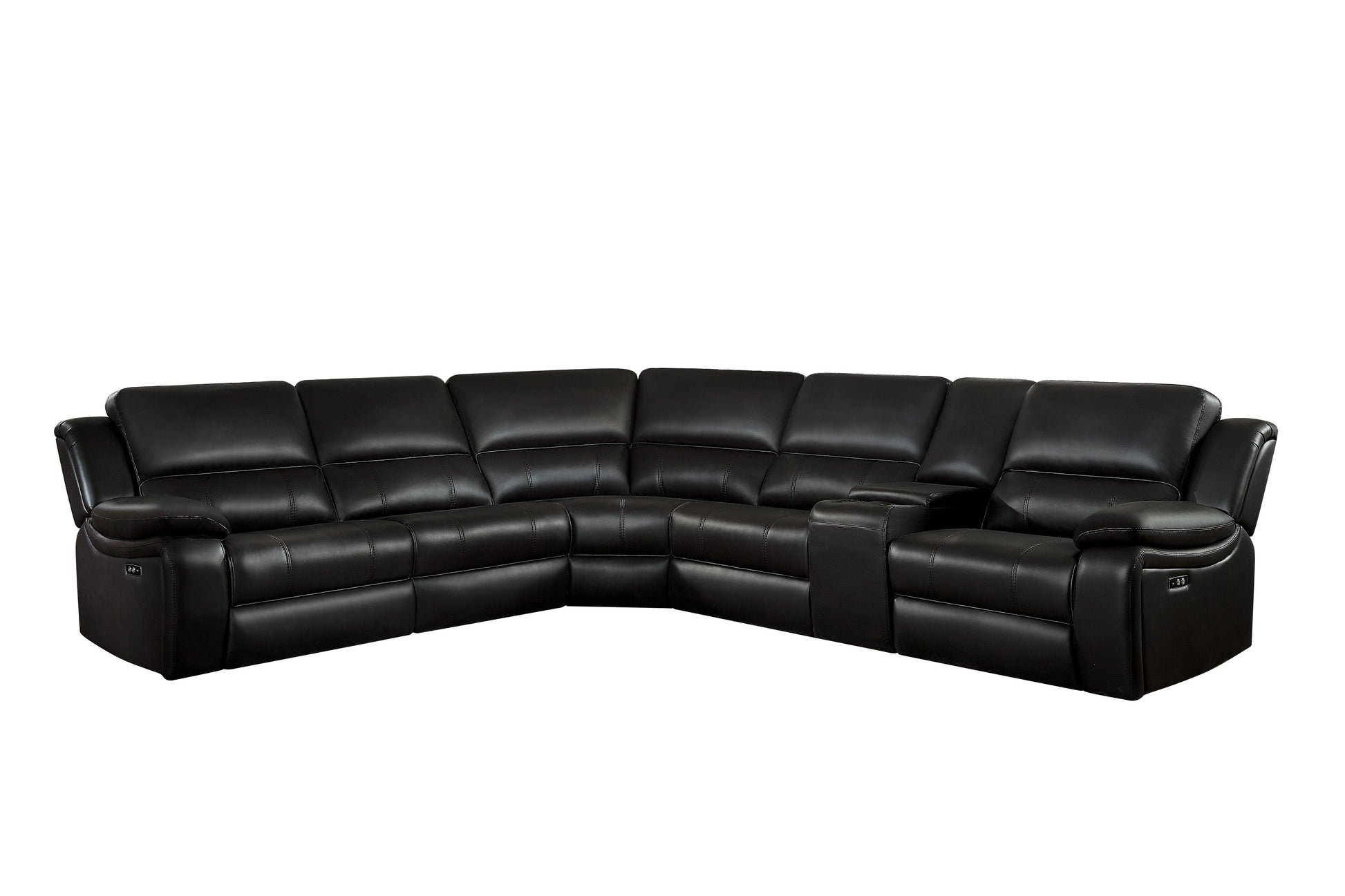 Falun Dark Brown 6-Piece Modular Power Reclining Sectional - 8260DB*6PW - Luna Furniture - Dallas Store