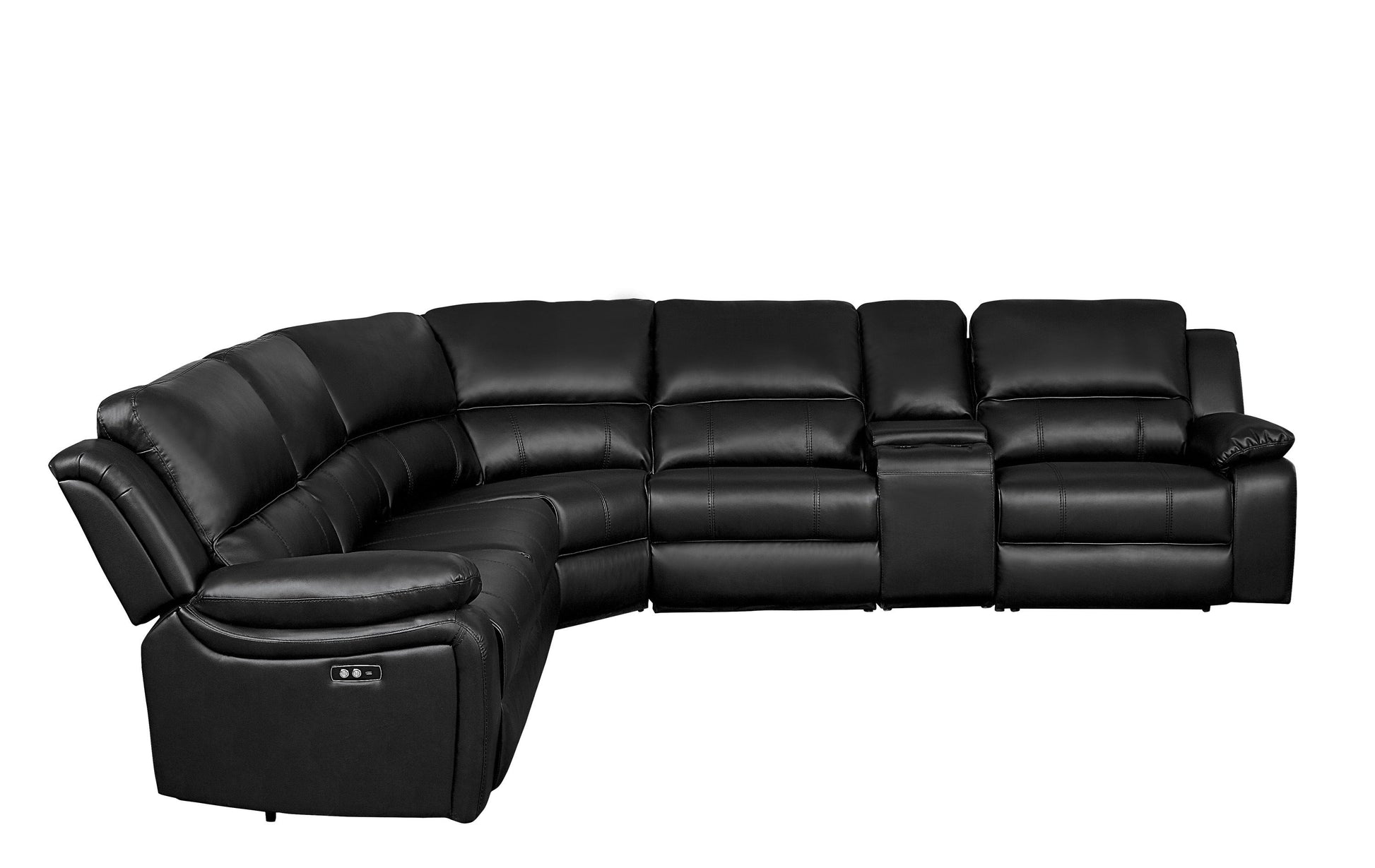 Falun Dark Brown 6-Piece Modular Power Reclining Sectional - 8260DB*6PW - Luna Furniture - Dallas Store