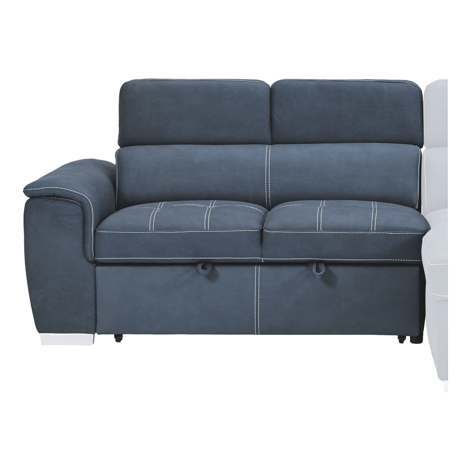 Ferriday Blue Storage Sleeper Sofa Chaise - SET | 8228BU-L | 8228BU-R - Luna Furniture - Dallas Store