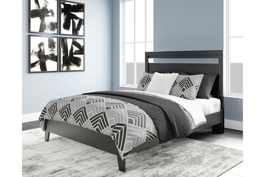 Finch Black/Brown Queen Panel Platform Bed - SET | EB3392-113 | EB3392-157 - Luna Furniture - Dallas Store