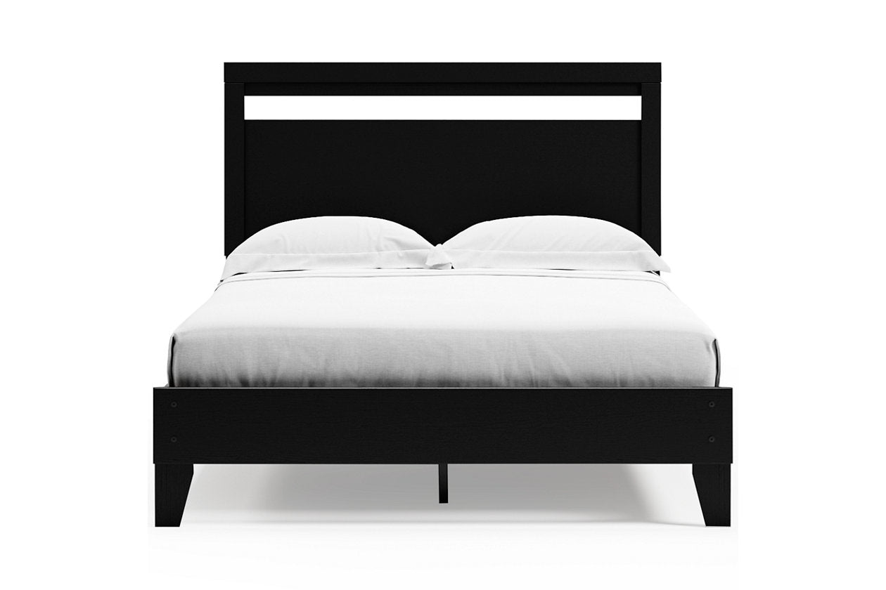 Finch Black/Brown Queen Panel Platform Bed - SET | EB3392-113 | EB3392-157 - Luna Furniture - Dallas Store