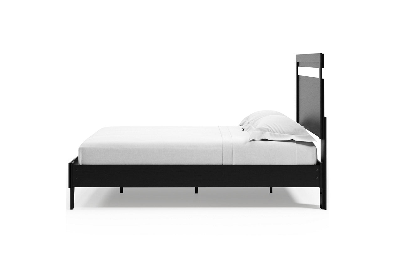 Finch Black/Brown Queen Panel Platform Bed - SET | EB3392-113 | EB3392-157 - Luna Furniture - Dallas Store