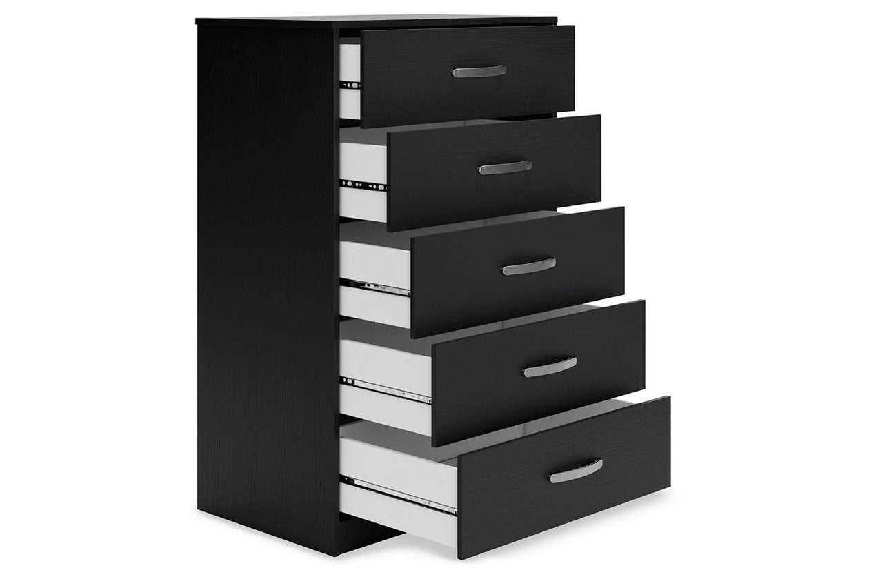 Finch Black Chest of Drawers - EB3392-245 - Luna Furniture - Dallas Store