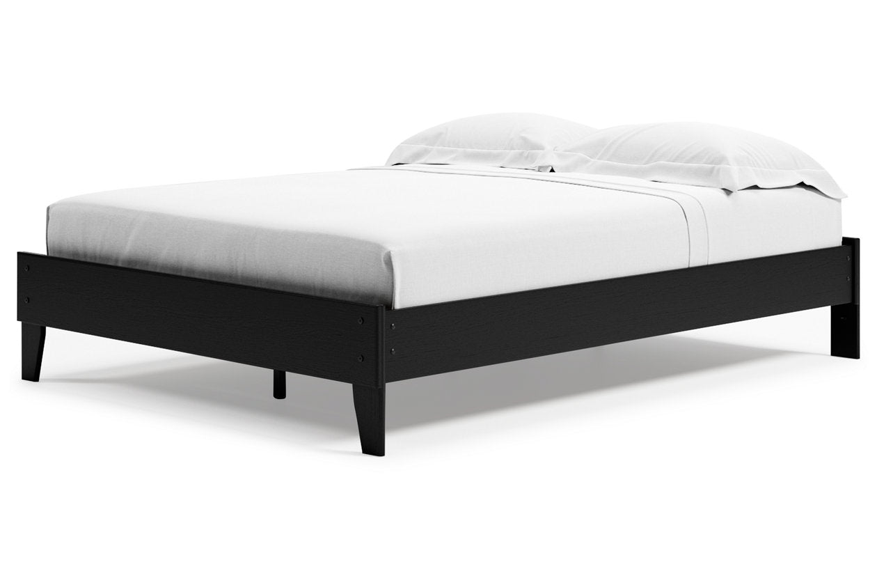 Finch Black Queen Platform Bed - EB3392-113 - Luna Furniture - Dallas Store