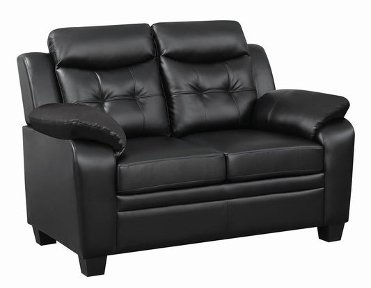 Finley Tufted Upholstered Loveseat Black - 506552 - Luna Furniture - Dallas Store