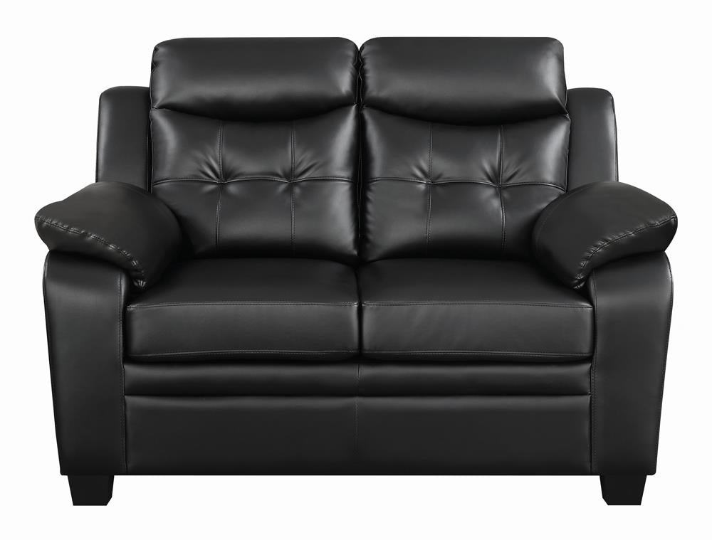 Finley Tufted Upholstered Loveseat Black - 506552 - Luna Furniture - Dallas Store