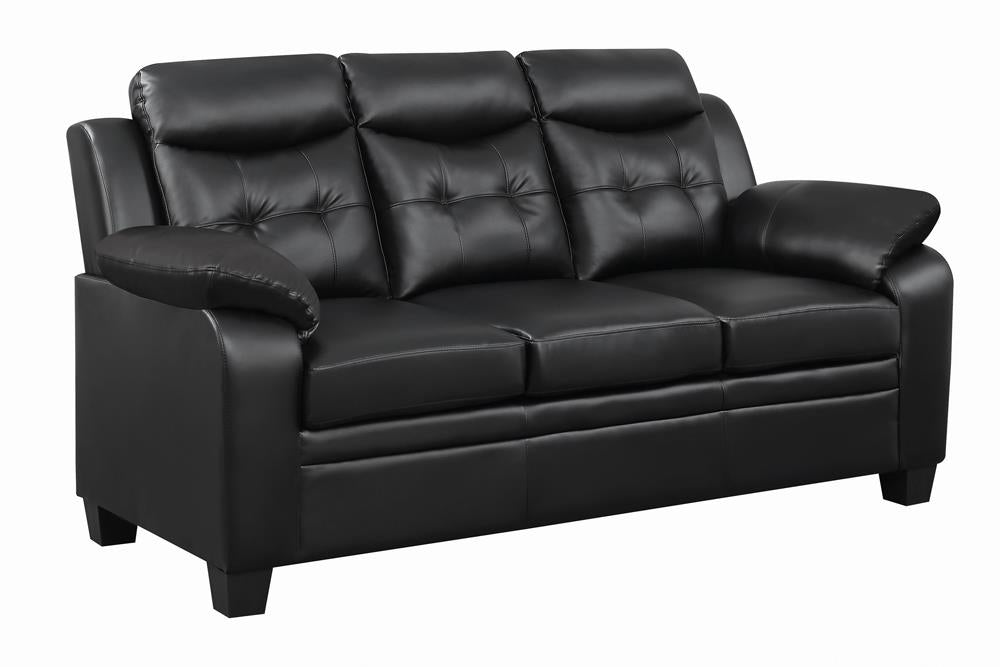 Finley Tufted Upholstered Sofa Black - 506551 - Luna Furniture - Dallas Store