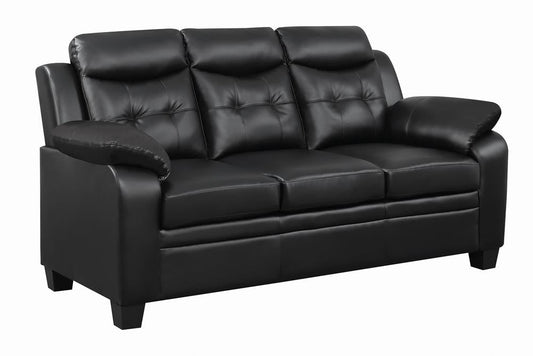 Finley Tufted Upholstered Sofa Black - 506551 - Luna Furniture - Dallas Store