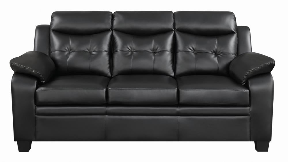 Finley Tufted Upholstered Sofa Black - 506551 - Luna Furniture - Dallas Store