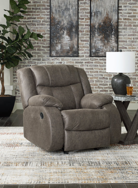 First Base Gunmetal Recliner - 6880425 - Luna Furniture - Dallas Store