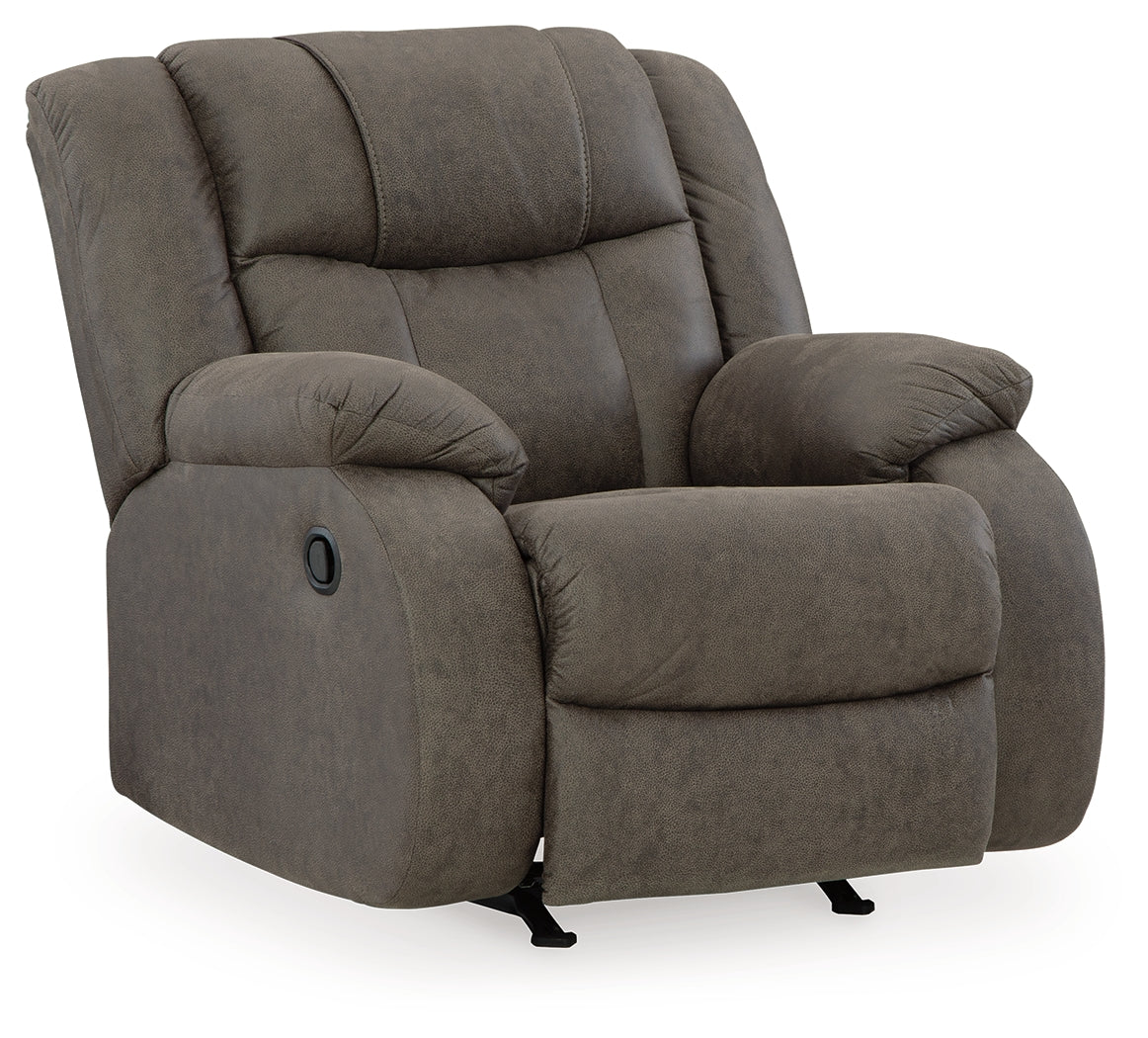 First Base Gunmetal Recliner - 6880425 - Luna Furniture - Dallas Store