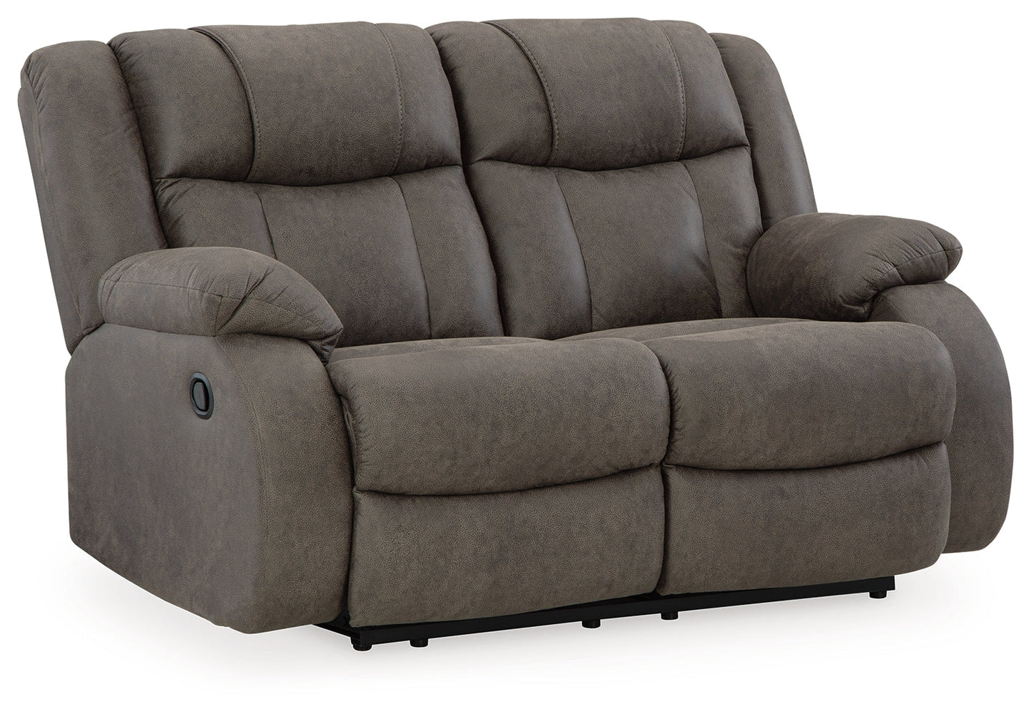 First Base Gunmetal Reclining Loveseat - 6880486 - Luna Furniture - Dallas Store