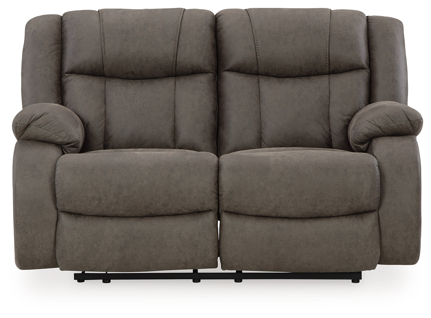 First Base Gunmetal Reclining Loveseat - 6880486 - Luna Furniture - Dallas Store
