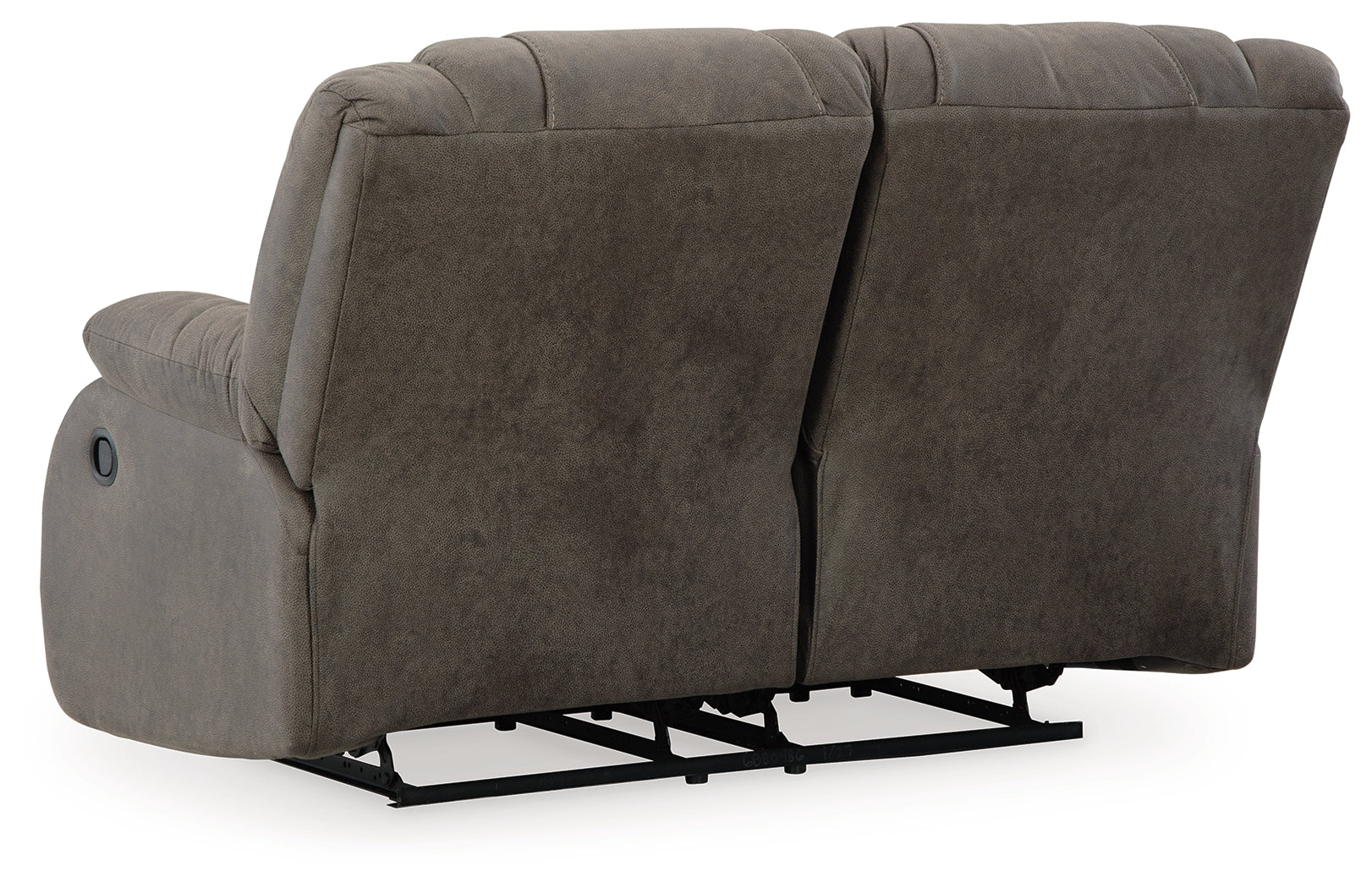 First Base Gunmetal Reclining Loveseat - 6880486 - Luna Furniture - Dallas Store