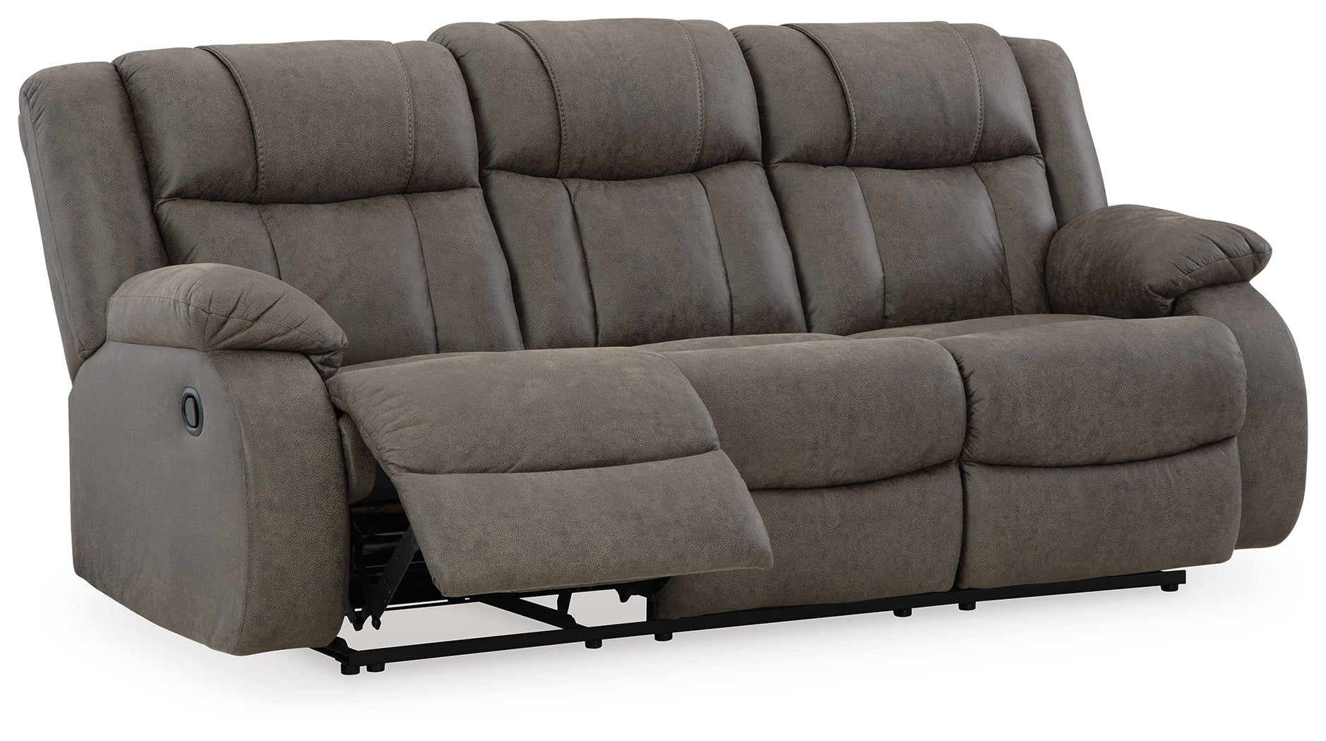 First Base Gunmetal Reclining Sofa - 6880488 - Luna Furniture - Dallas Store