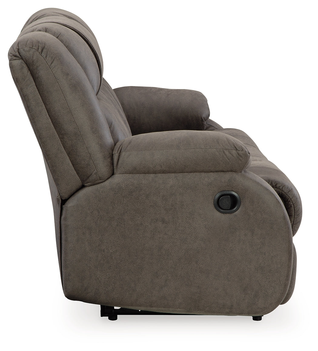 First Base Gunmetal Reclining Sofa - 6880488 - Luna Furniture - Dallas Store