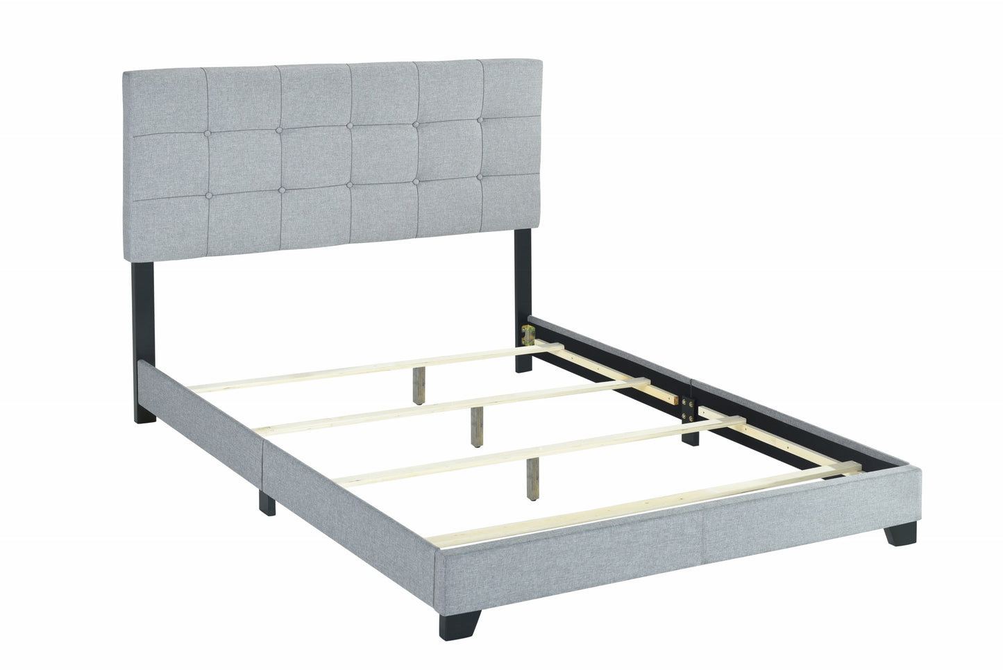 Florence Gray Twin Upholstered Bed - 5270GY-T - Luna Furniture - Dallas Store