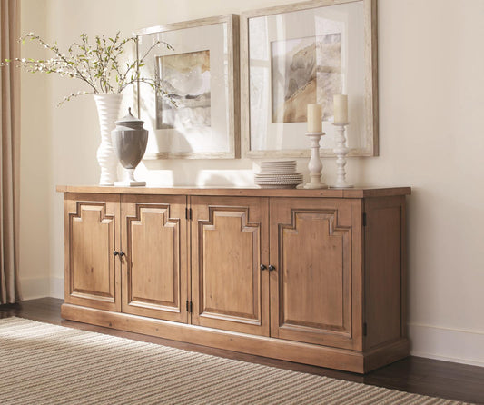 Florence Rustic Smoke 4-Door Sideboard - 180205 - Luna Furniture - Dallas Store