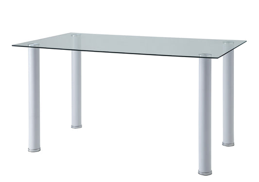 Florian White Dining Table - SET | 5538W | 5538WG - Luna Furniture - Dallas Store