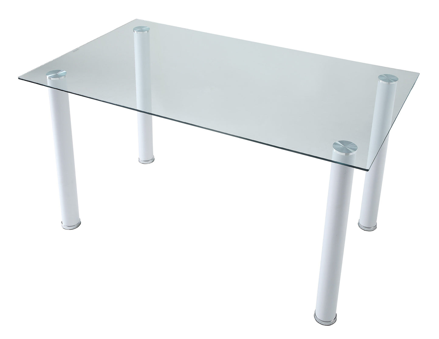 Florian White Dining Table - SET | 5538W | 5538WG - Luna Furniture - Dallas Store
