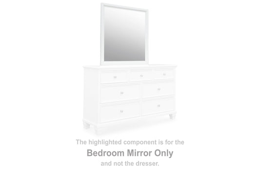 Fortman White Bedroom Mirror (Mirror Only) - B680-36 - Luna Furniture - Dallas Store