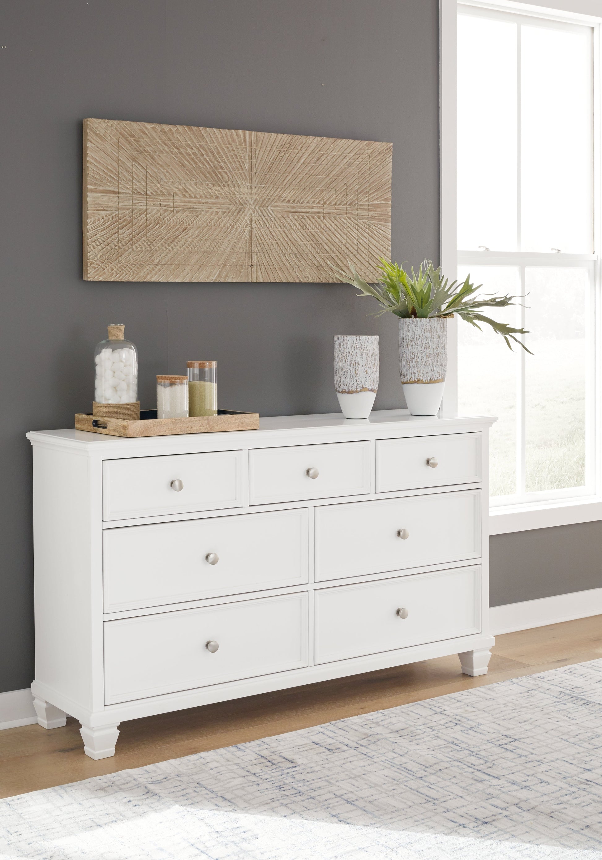 Fortman White Dresser - B680-31 - Luna Furniture - Dallas Store