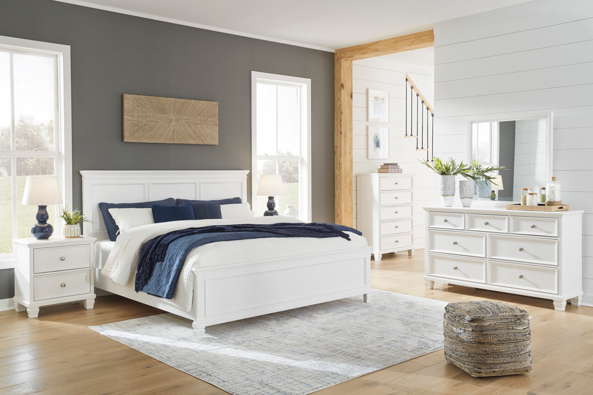 Fortman White Panel Bed - SET | B680-84 | B680-86 | B680-87 - Luna Furniture - Dallas Store