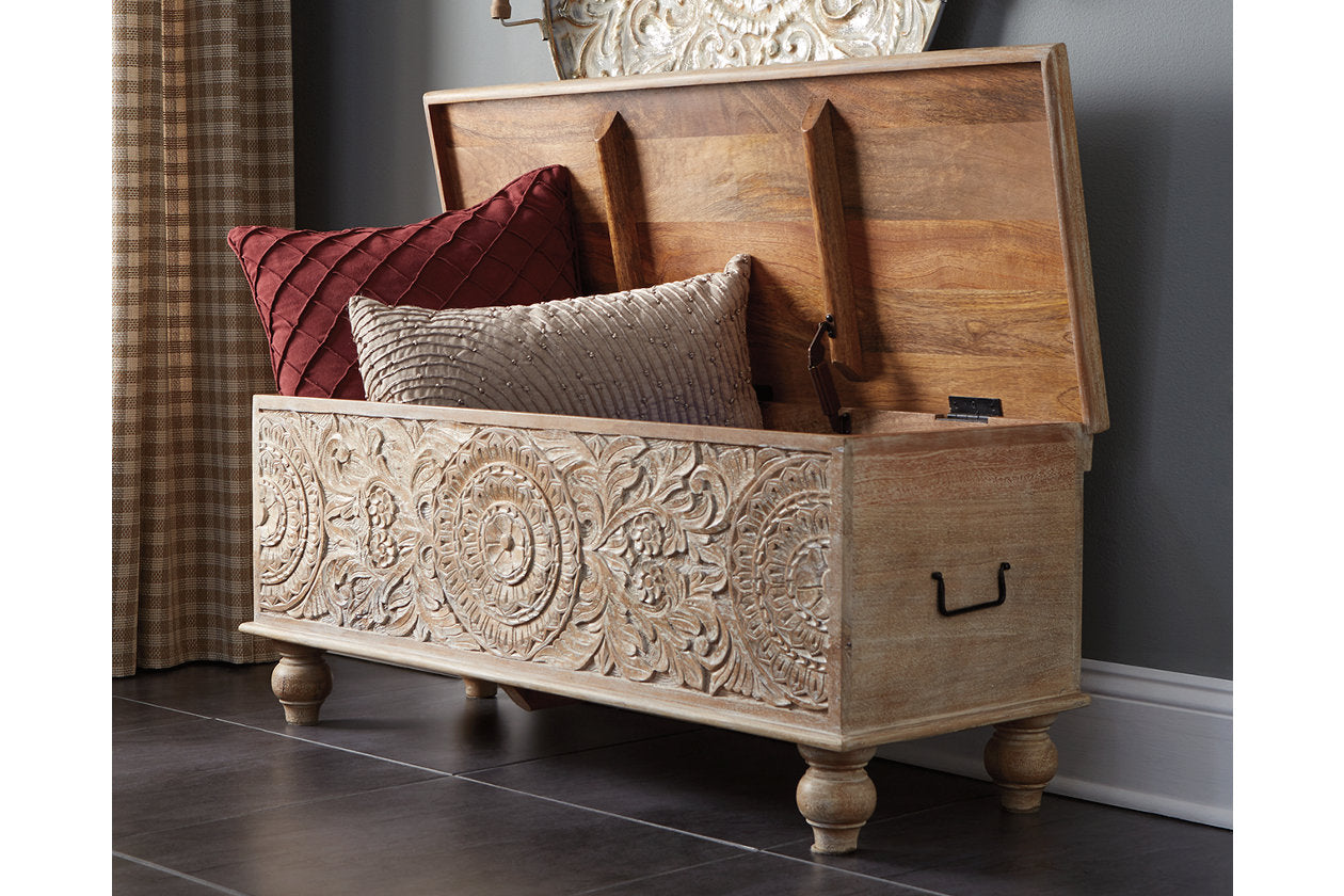 Fossil Ridge Beige Storage Bench - A4000039 - Luna Furniture - Dallas Store