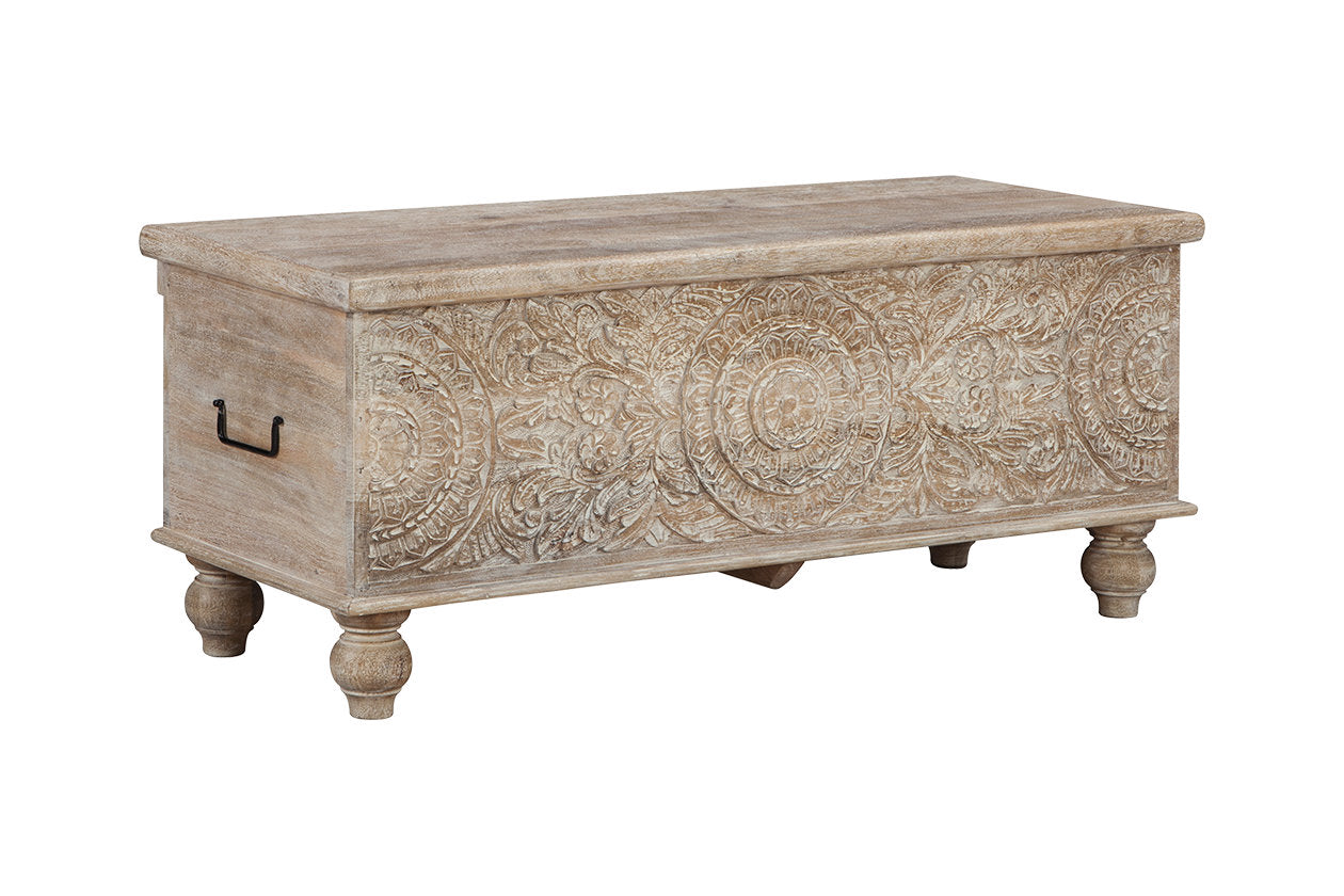 Fossil Ridge Beige Storage Bench - A4000039 - Luna Furniture - Dallas Store