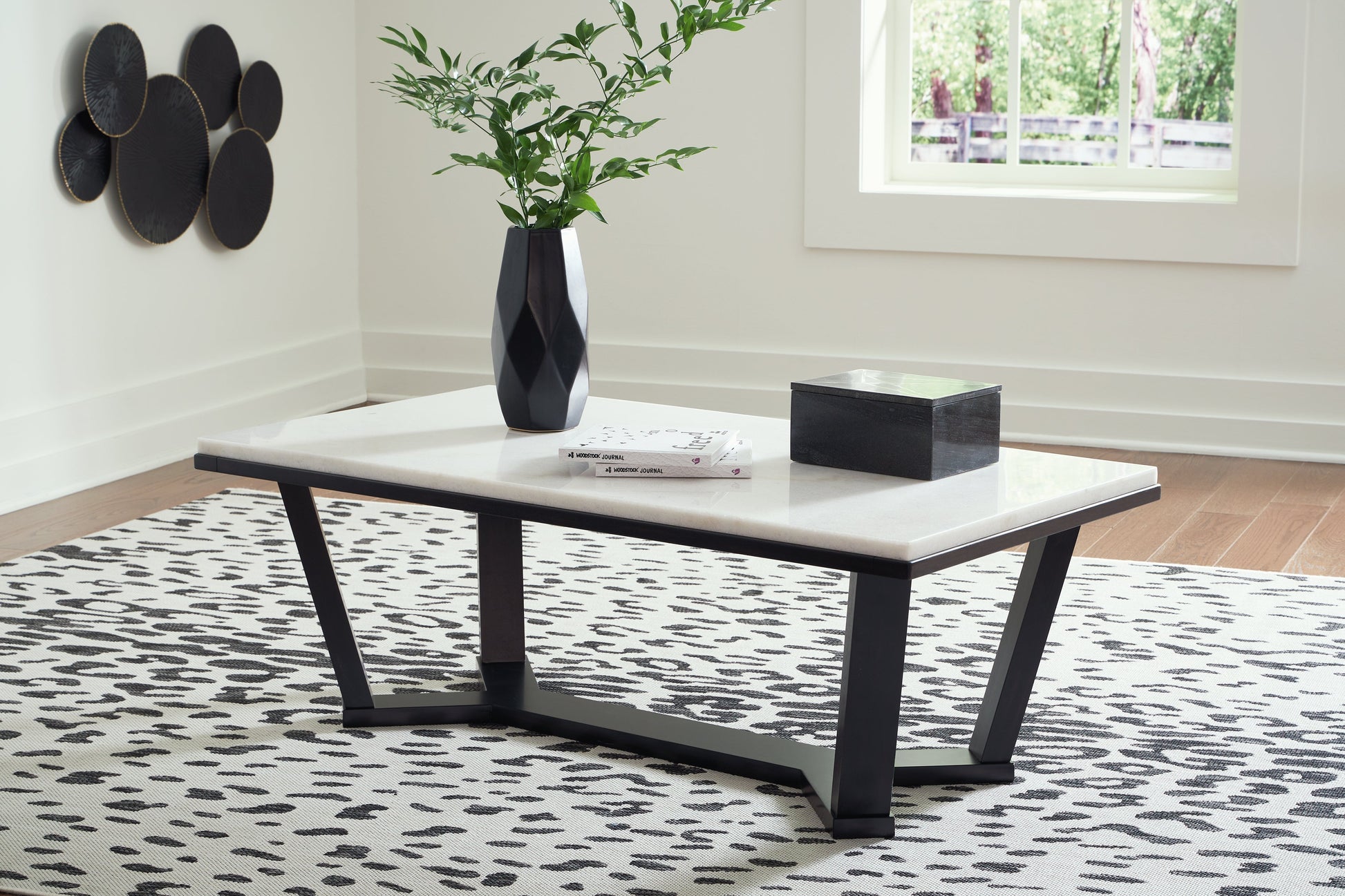 Fostead White/Espresso Coffee Table - T770-1 - Luna Furniture - Dallas Store