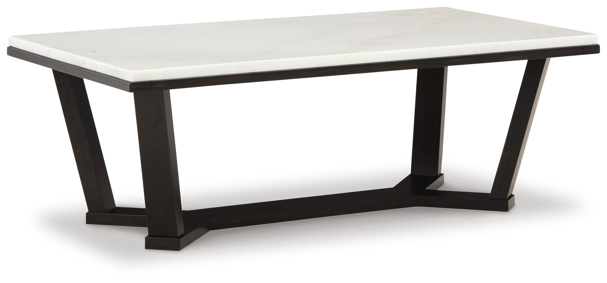 Fostead White/Espresso Coffee Table - T770-1 - Luna Furniture - Dallas Store