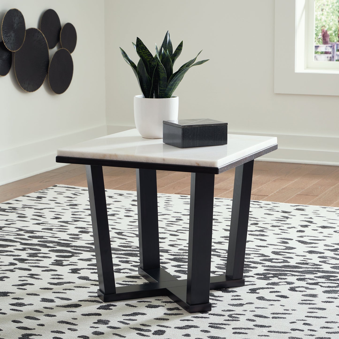 Fostead White/Espresso End Table - T770-2 - Luna Furniture - Dallas Store