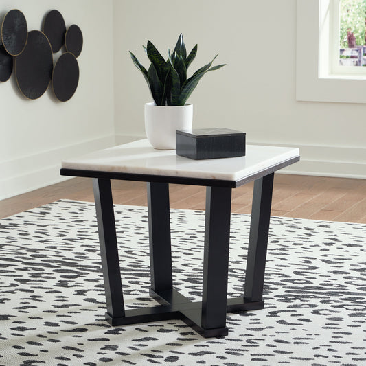 Fostead White/Espresso End Table - T770-2 - Luna Furniture - Dallas Store
