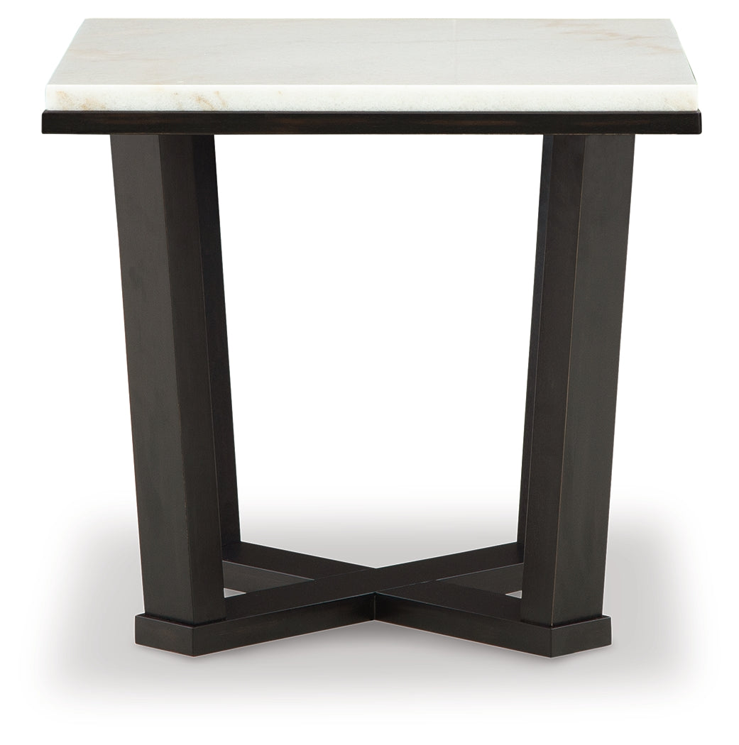 Fostead White/Espresso End Table - T770-2 - Luna Furniture - Dallas Store